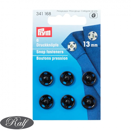 Capse de cusut, 13 mm, negre - Prym 341168